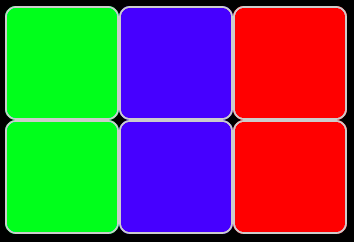 Boxes with the 2 rows solution